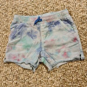 Cat & Jack Pastel Tie-Dye Cotton Shorts - Blue, Pink, Green